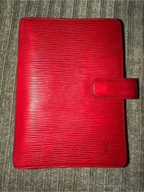 Louis Vuitton MM Agenda Red Epi Leather